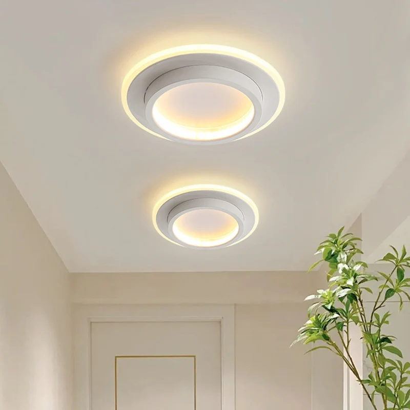 LED plafondlamp rond 10W 20W zwart wit slaapkamer hal woonkamer moderne plafondverlichting lage plafondlamp | Sansoti
