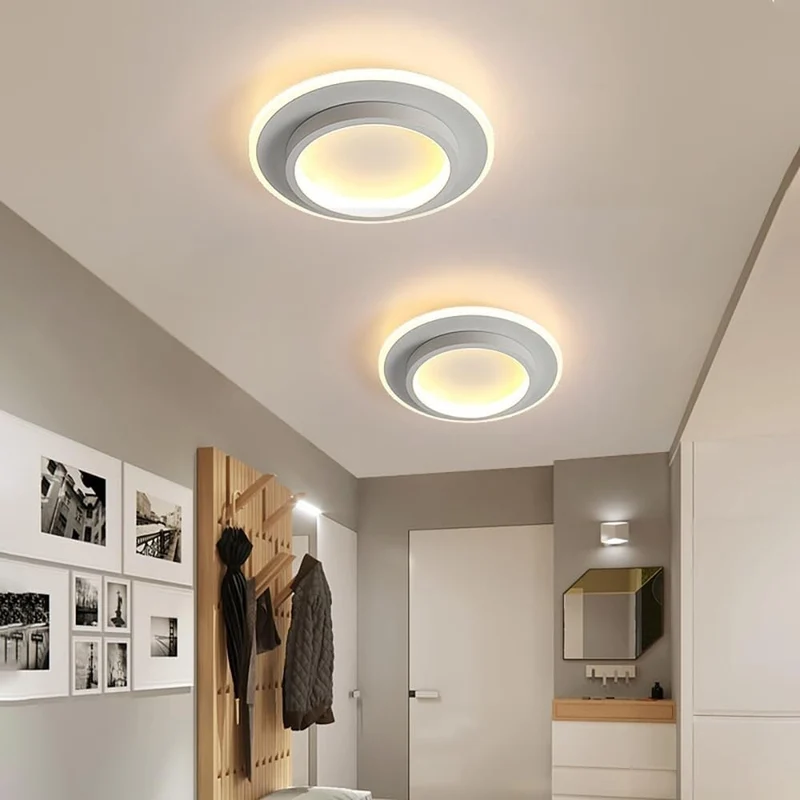 LED plafondlamp rond 10W 20W zwart wit slaapkamer hal woonkamer moderne plafondverlichting lage plafondlamp | Sansoti
