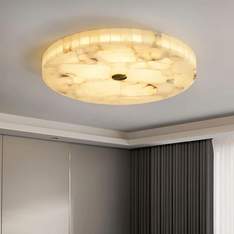 Plafondlamp Albast LED 5 cm Wit Goud Woonkamer Hal Moderne Designlamp Binnen | Sansoti