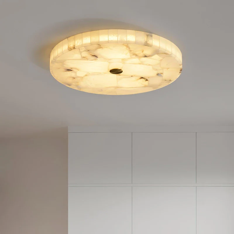 Plafondlamp Albast LED 5 cm Wit Goud Woonkamer Hal Moderne Designlamp Binnen | Sansoti