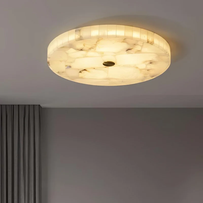 Plafondlamp Albast LED 5 cm Wit Goud Woonkamer Hal Moderne Designlamp Binnen | Sansoti