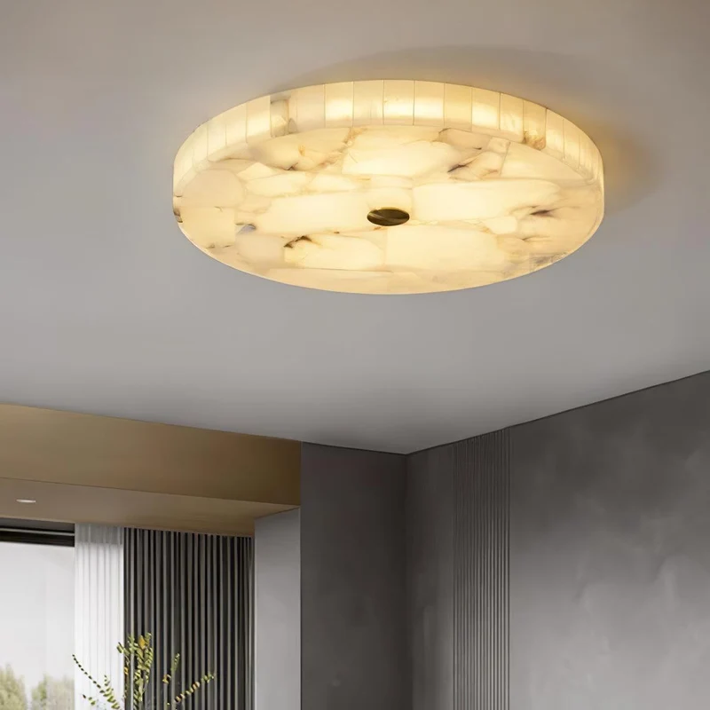 Plafondlamp Albast LED 5 cm Wit Goud Woonkamer Hal Moderne Designlamp Binnen | Sansoti