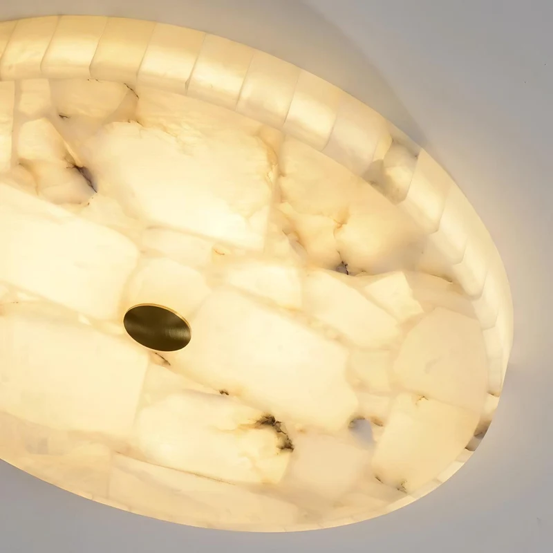 Plafondlamp Albast LED 5 cm Wit Goud Woonkamer Hal Moderne Designlamp Binnen | Sansoti