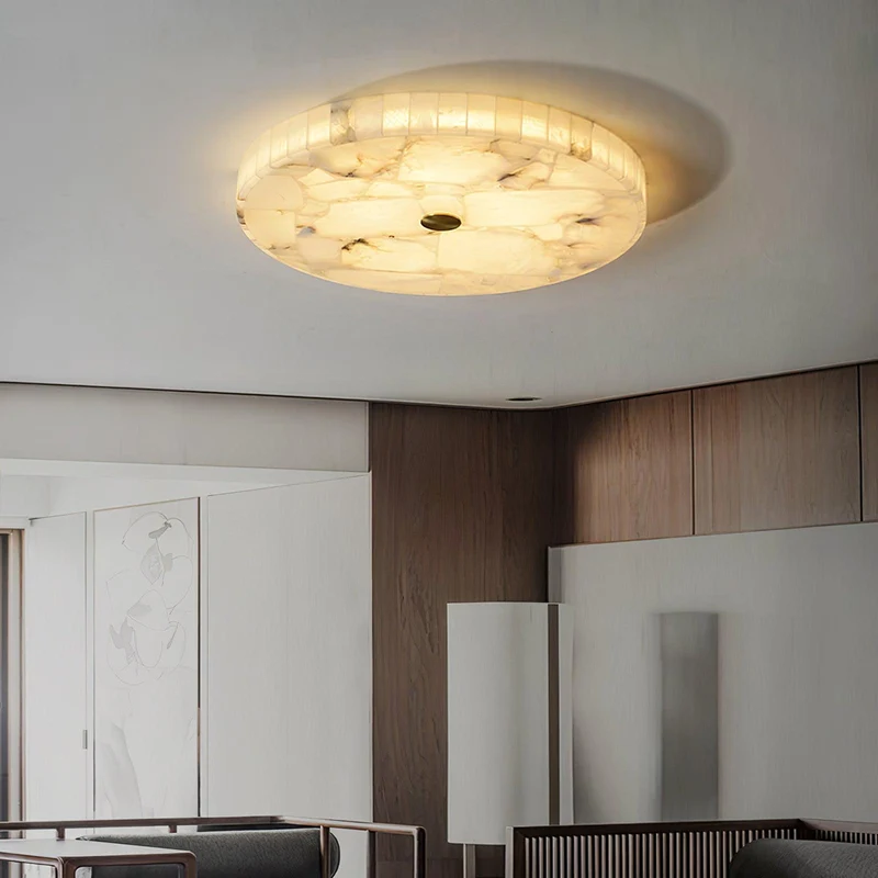 Plafondlamp Albast LED 5 cm Wit Goud Woonkamer Hal Moderne Designlamp Binnen | Sansoti