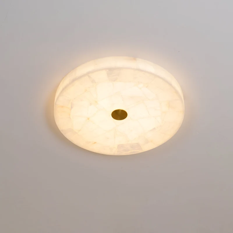Plafondlamp Albast LED 5 cm Wit Goud Woonkamer Hal Moderne Designlamp Binnen | Sansoti