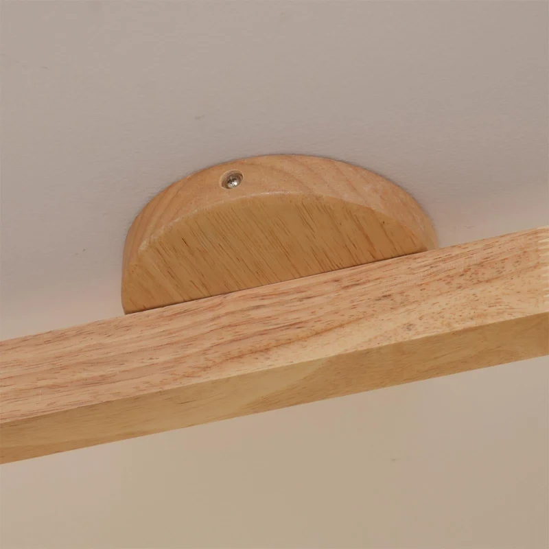 Houten Track Plafondlamp LED Houtlook Goud Verstelbare Spots Woonkamer Keuken Hal Scandinavisch Modern | Sansoti