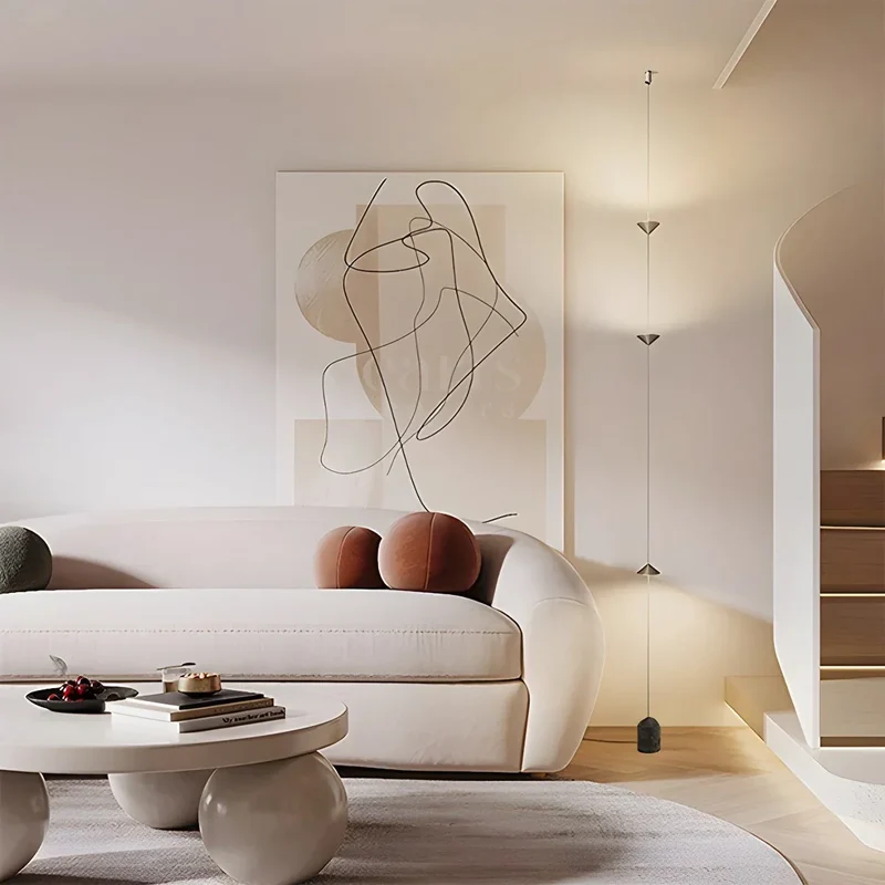 Vloer Tot Plafond Lamp 4 Lichtpunten LED 2,5-3,2 m Woonkamer Slaapkamer Werkkamer Minimalistische Staande Lamp Sfeerverlichting | Sansoti