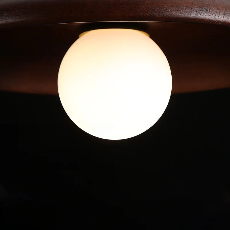 LED Plafondlamp Hout 15cm G4 Warm Licht Woonkamer Slaapkamer Gang Houten Plafondlamp Compact Rond Design | Sansoti
