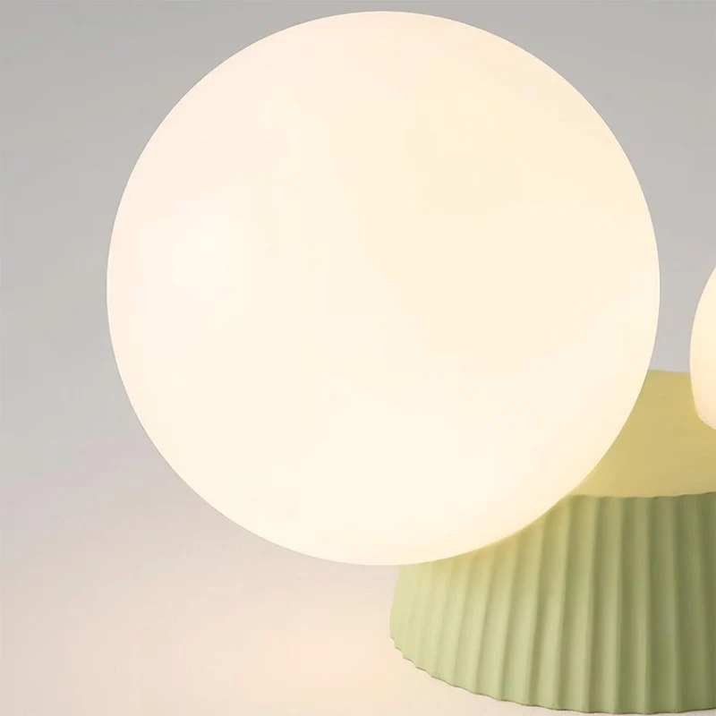 Hanglamp Plafond 2 Lichtbollen Resin Groen Woonkamer Slaapkamer Hal Bollamp Modern Design | Sansoti