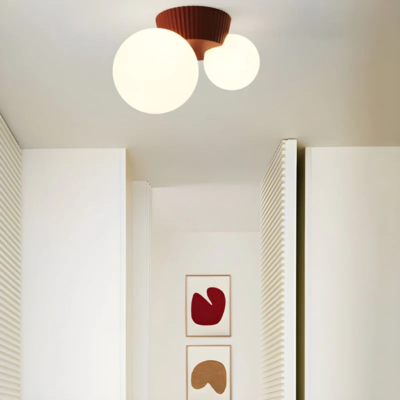 Hanglamp Plafond 2 Lichtbollen Resin Groen Woonkamer Slaapkamer Hal Bollamp Modern Design | Sansoti