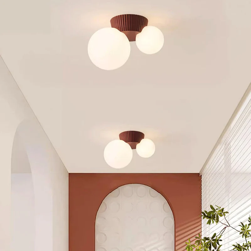 Hanglamp Plafond 2 Lichtbollen Resin Groen Woonkamer Slaapkamer Hal Bollamp Modern Design | Sansoti