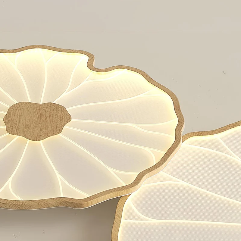 LED plafondlamp houtlook walnoot acryl metaal plafondlamp lage plafonds woonkamer slaapkamer designlamp | Sansoti