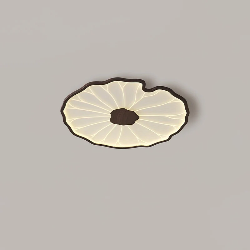 LED plafondlamp houtlook walnoot acryl metaal plafondlamp lage plafonds woonkamer slaapkamer designlamp | Sansoti