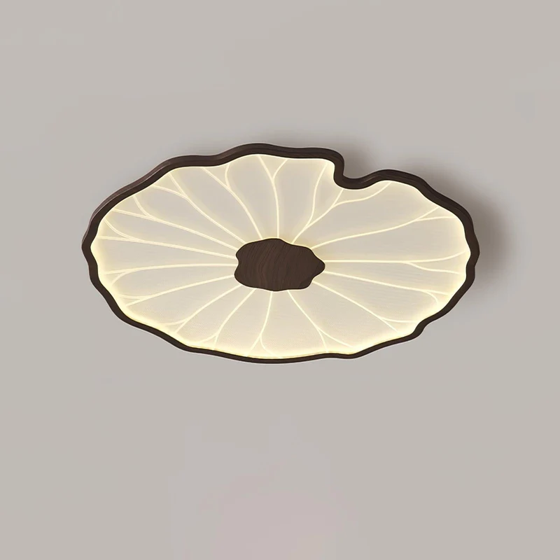 LED plafondlamp houtlook walnoot acryl metaal plafondlamp lage plafonds woonkamer slaapkamer designlamp | Sansoti