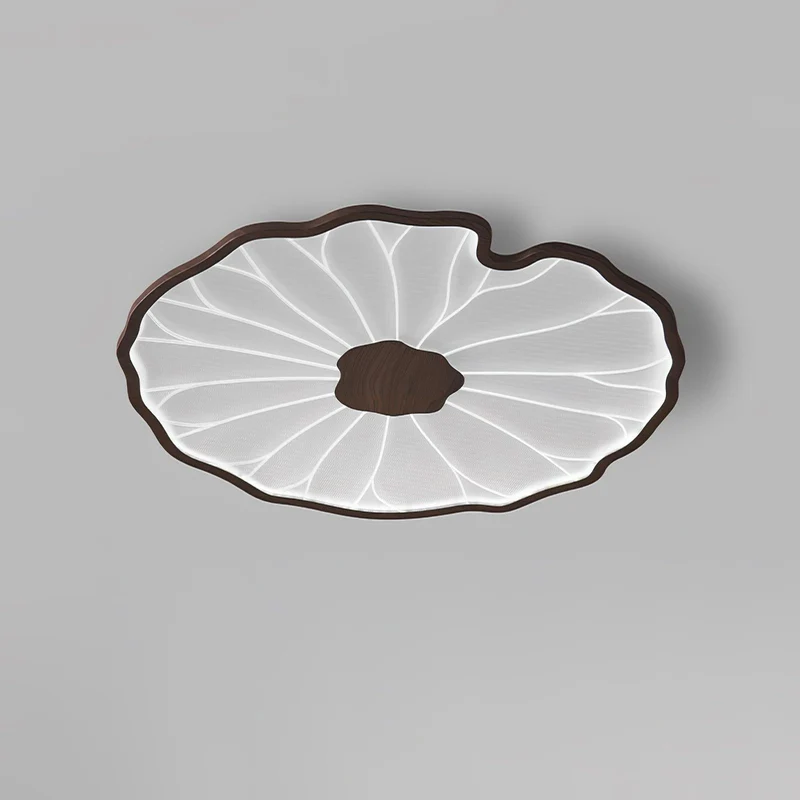 LED plafondlamp houtlook walnoot acryl metaal plafondlamp lage plafonds woonkamer slaapkamer designlamp | Sansoti