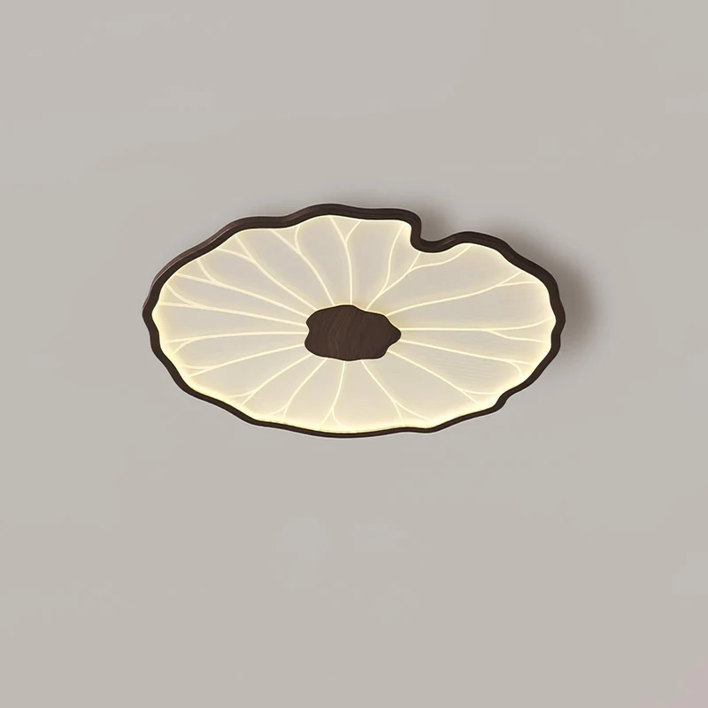 LED plafondlamp houtlook walnoot acryl metaal plafondlamp lage plafonds woonkamer slaapkamer designlamp | Sansoti