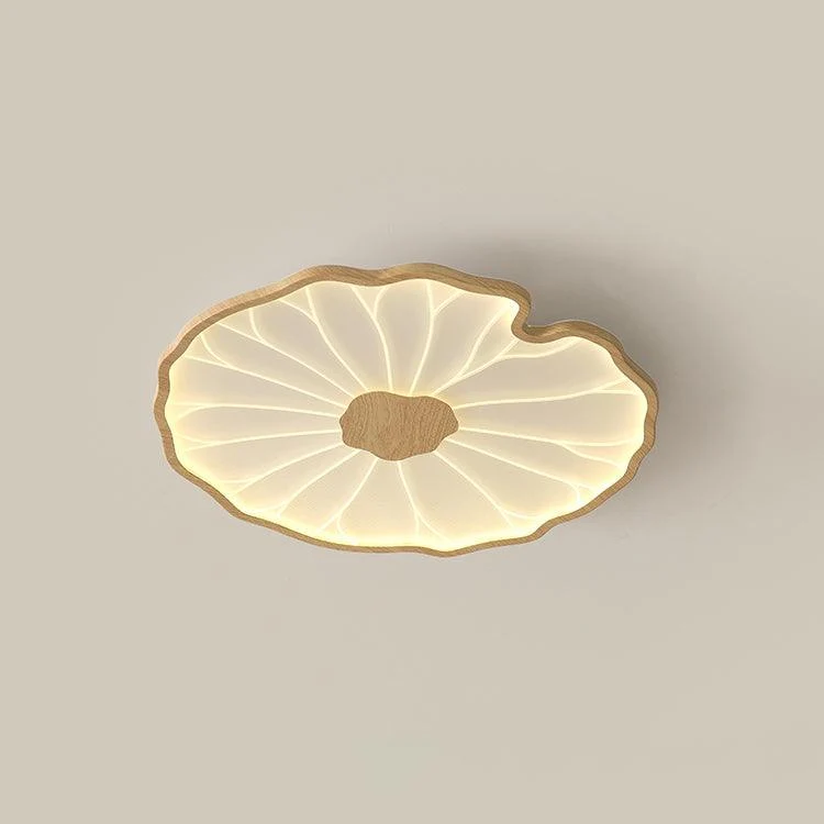 LED plafondlamp houtlook walnoot acryl metaal plafondlamp lage plafonds woonkamer slaapkamer designlamp | Sansoti