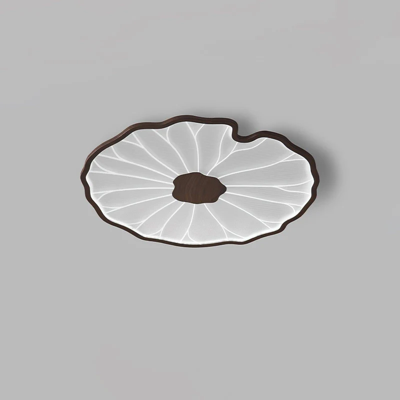 LED plafondlamp houtlook walnoot acryl metaal plafondlamp lage plafonds woonkamer slaapkamer designlamp | Sansoti