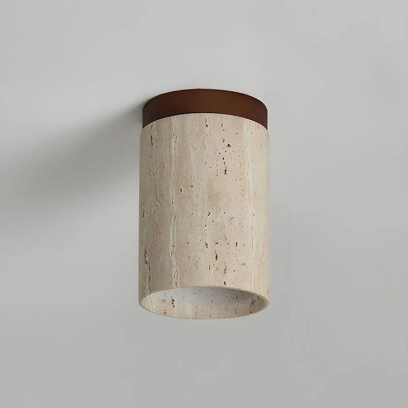 Cilestic Plafondlamp Travertin Hout E27/E26 Beige Hal Slaapkamer Woonkamer Scandinavisch Modern Design Natuurlijke Plafondverlichting | Sansoti