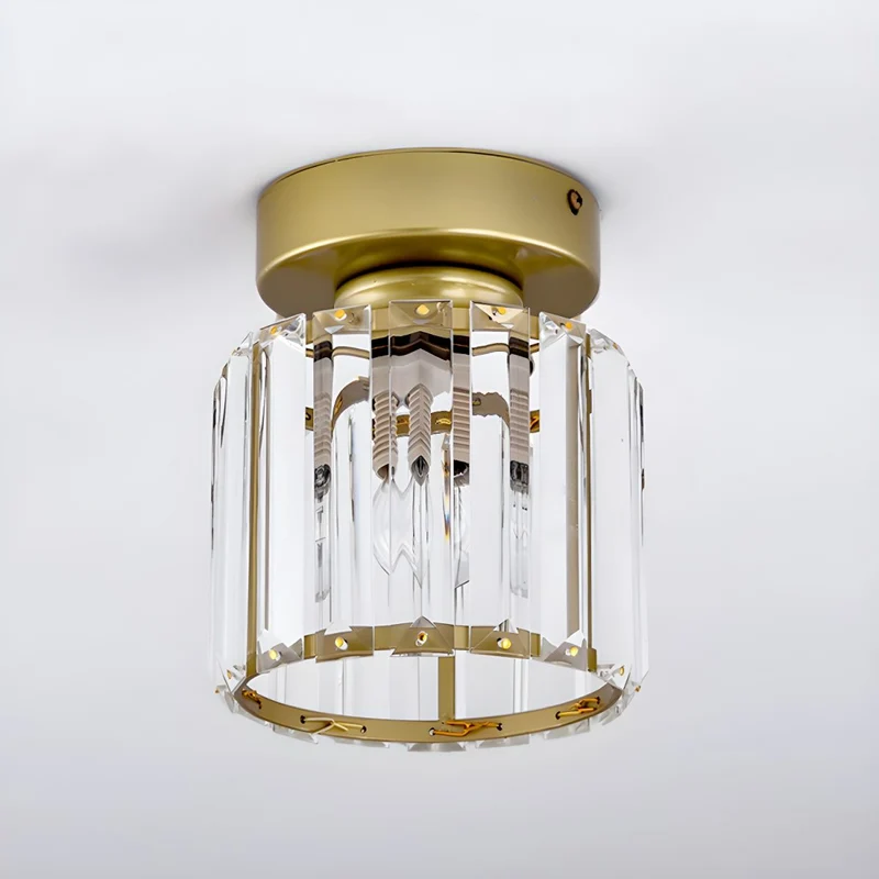 Kilon plafondlamp kristal kubus messing plafond hal woonkamer slaapkamer moderne verlichting compact | Sansoti