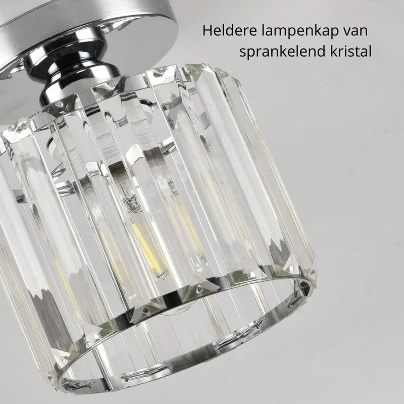 Kilon plafondlamp kristal kubus messing plafond hal woonkamer slaapkamer moderne verlichting compact | Sansoti