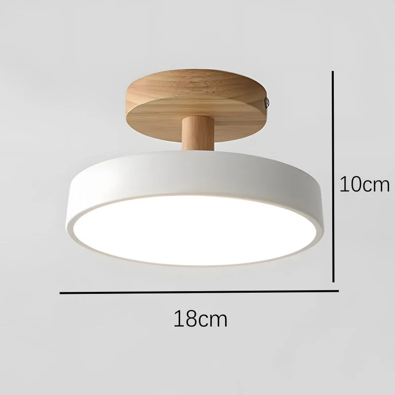 Pedol plafondlamp LED 12W hout groen plafondlamp slaapkamer hal Scandinavisch design moderne verlichting kleine ruimtes | Sansoti
