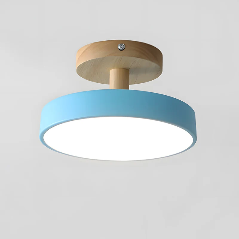 Pedol plafondlamp LED 12W hout groen plafondlamp slaapkamer hal Scandinavisch design moderne verlichting kleine ruimtes | Sansoti