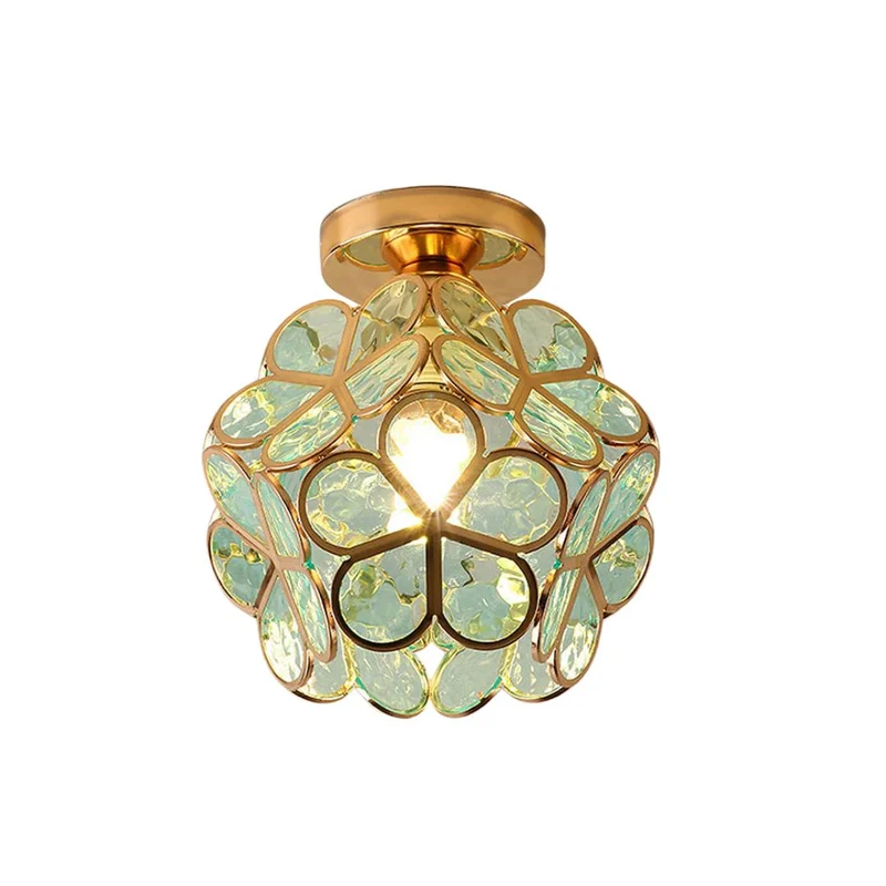 Floyem Flower Plafondlamp 20cm Acryl Goud Gang Slaapkamer Bloemdesign Verlichting Compacte Plafondlamp Hal Lamp | Sansoti