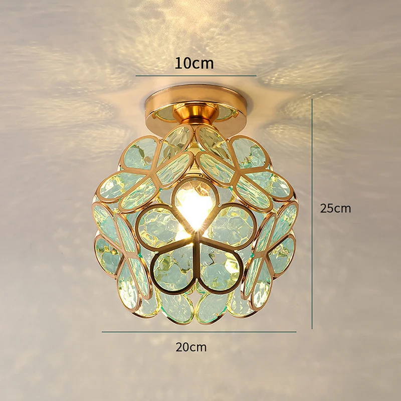 Floyem Flower Plafondlamp 20cm Acryl Goud Gang Slaapkamer Bloemdesign Verlichting Compacte Plafondlamp Hal Lamp | Sansoti