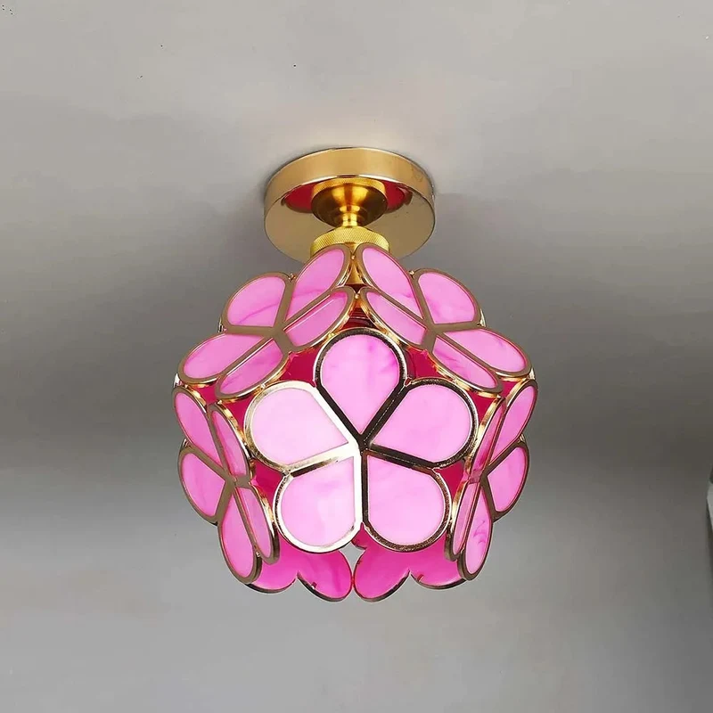 Floyem Flower Plafondlamp 20cm Acryl Goud Gang Slaapkamer Bloemdesign Verlichting Compacte Plafondlamp Hal Lamp | Sansoti