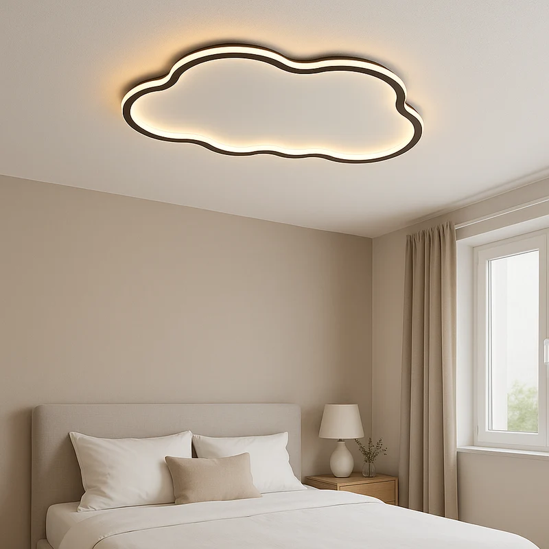 Cloud plafondlamp LED aluminium PVC wit slaapkamer woonkamer plafondverlichting modern Scandinavisch design | Sansoti
