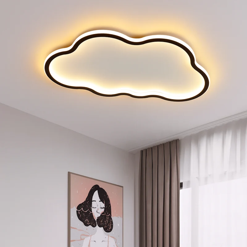 Cloud plafondlamp LED aluminium PVC wit slaapkamer woonkamer plafondverlichting modern Scandinavisch design | Sansoti