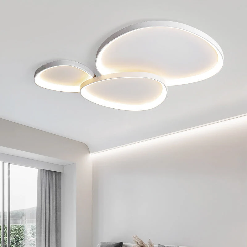 Moderne Armure plafondlamp aluminium acryl LED wit woonkamer slaapkamer design verlichting rond plafondlamp | Sansoti