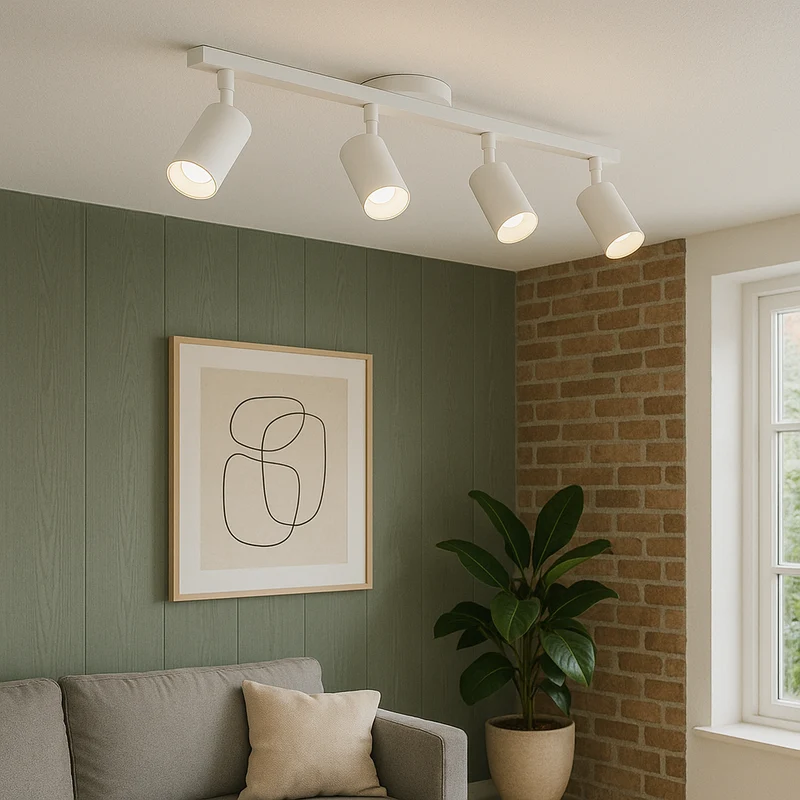 Moderne 4-kops plafondlamp GU10 aluminium zwart woonkamer keuken verlichting verstelbare spots plafondlamp modern design | Sansoti