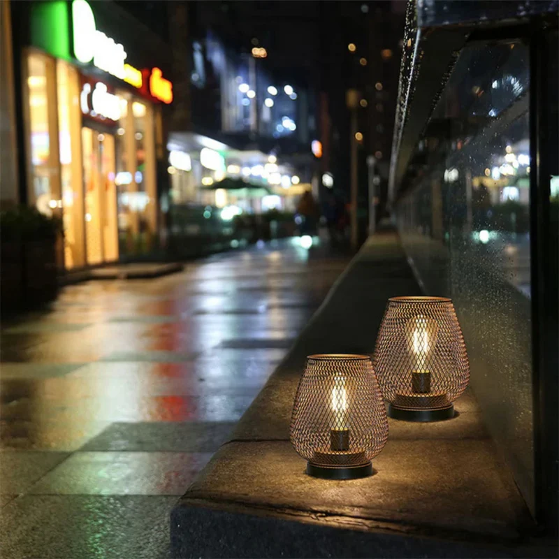 Tafellamp Draadloos Oplaadbaar Metaal Gaas Warm Wit LED Sfeerverlichting Binnen Buiten | Sansoti