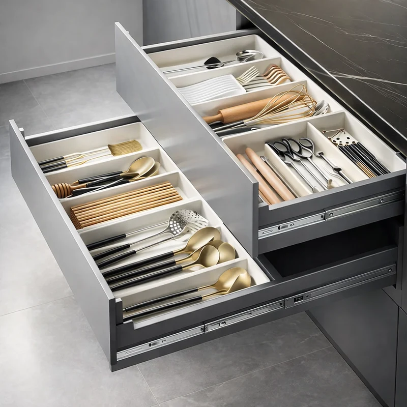 Lade Organizer Verstelbaar Flexibel Keuken Bureau Badkamer Opbergen Bestek Accessoires | Sansoti