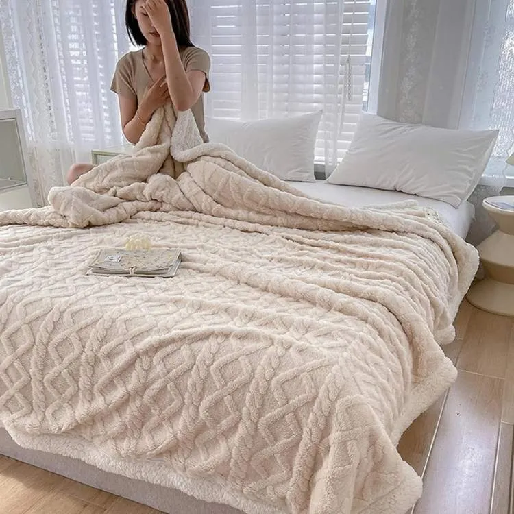 Duvet Sherpa Verzwaringsdeken 150x200cm Grijs Tweepersoons Warm Fleece Deken Bedsprei Zwaartedeken Winter Slaapkamer | Sansoti