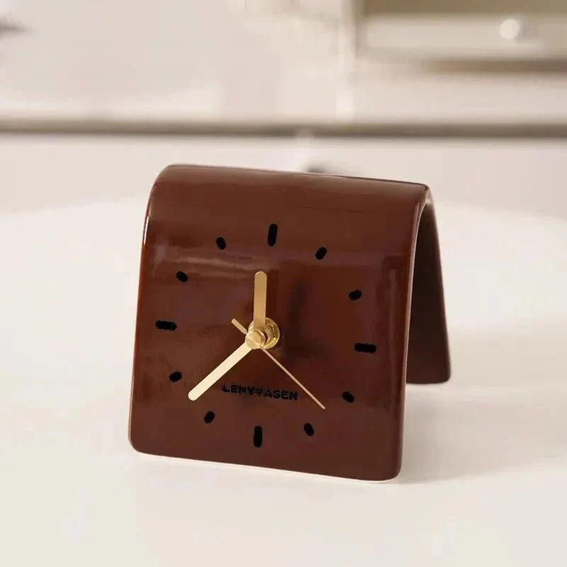 Keramische Bureauklok Met Stil Quartz Uurwerk Voor Bureau En Nachtkastje | Sansoti