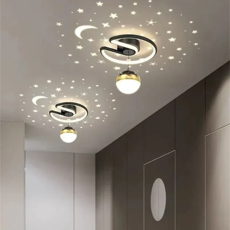 Dimbare LED plafondlamp met sterrenhemel effect en moderne design afwerking voor woonkamer en slaapkamer | Sansoti