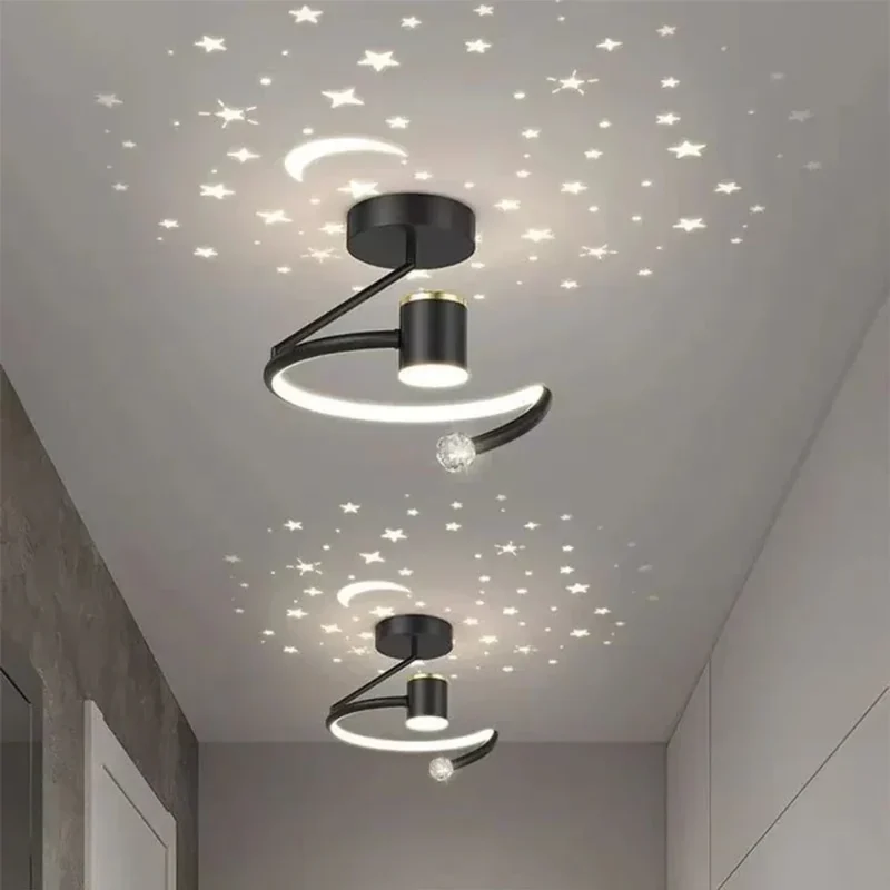 Dimbare LED plafondlamp met sterrenhemel effect en moderne design afwerking voor woonkamer en slaapkamer | Sansoti