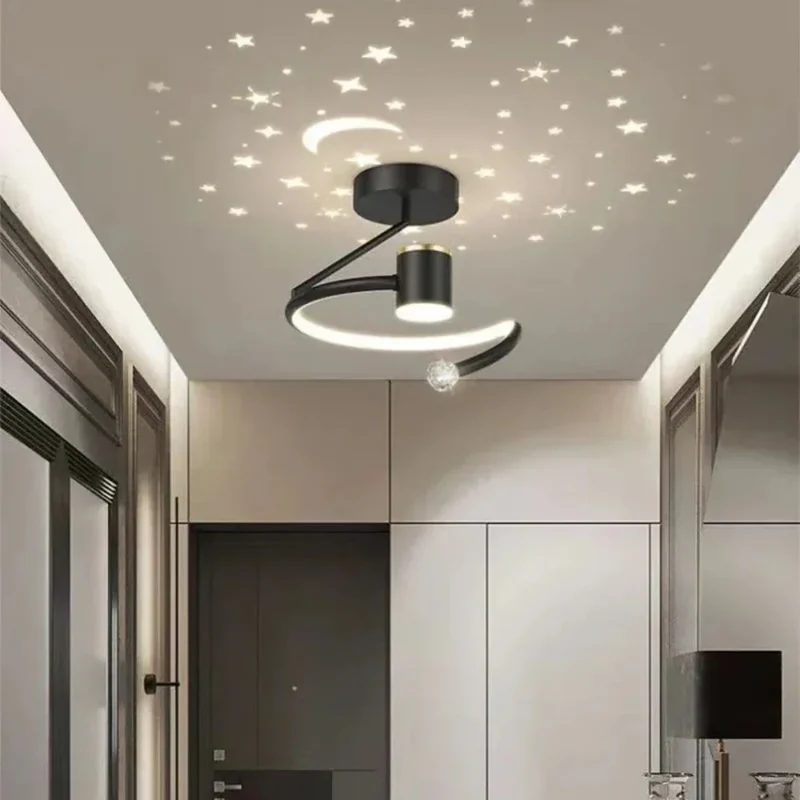 Dimbare LED plafondlamp met sterrenhemel effect en moderne design afwerking voor woonkamer en slaapkamer | Sansoti