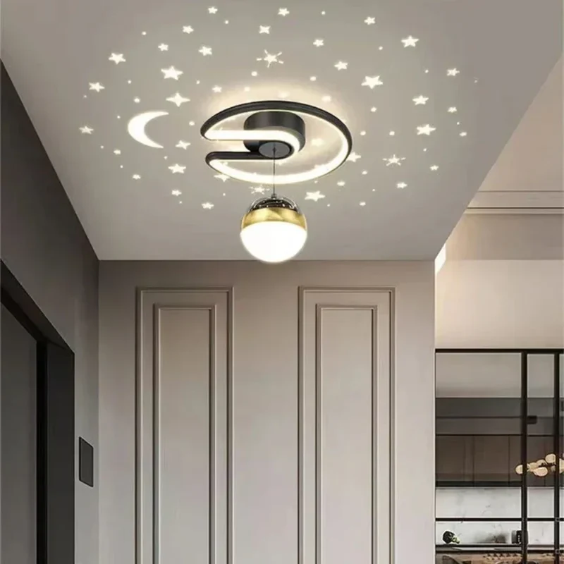 Dimbare LED plafondlamp met sterrenhemel effect en moderne design afwerking voor woonkamer en slaapkamer | Sansoti