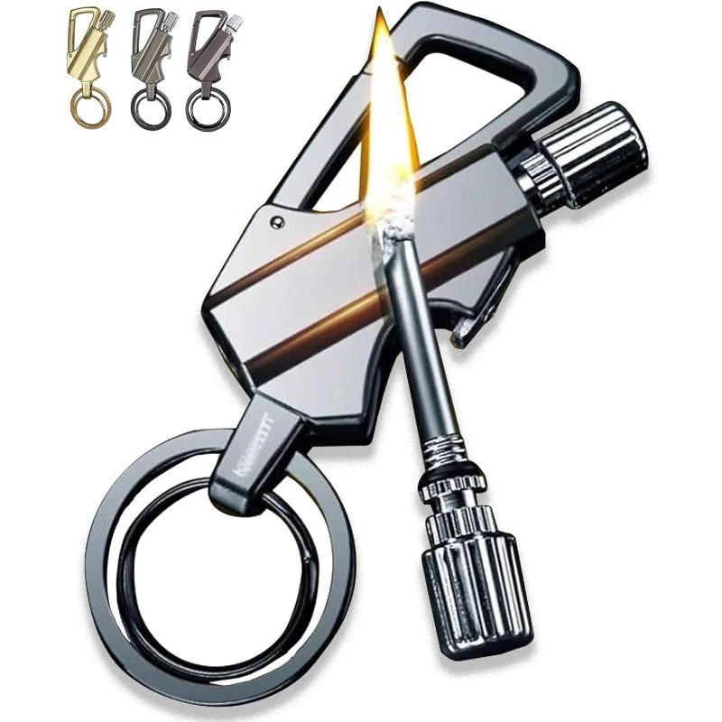 Permanente lucifer sleutelhanger met flesopener – 3-in-1 survival aansteker voor outdoor gebruik | Sansoti