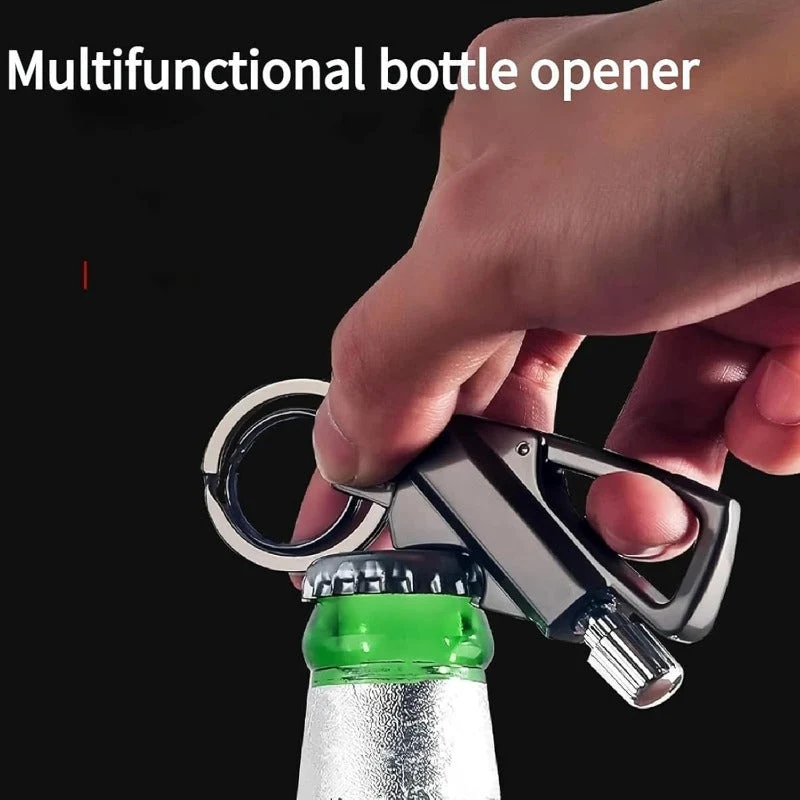 Permanente lucifer sleutelhanger met flesopener – 3-in-1 survival aansteker voor outdoor gebruik | Sansoti