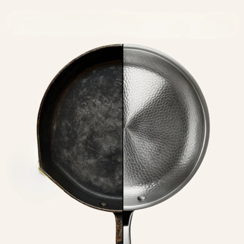 Titanium Koekenpan voor Inductie & Gas | Duurzaam & Zonder Coating | Sansoti