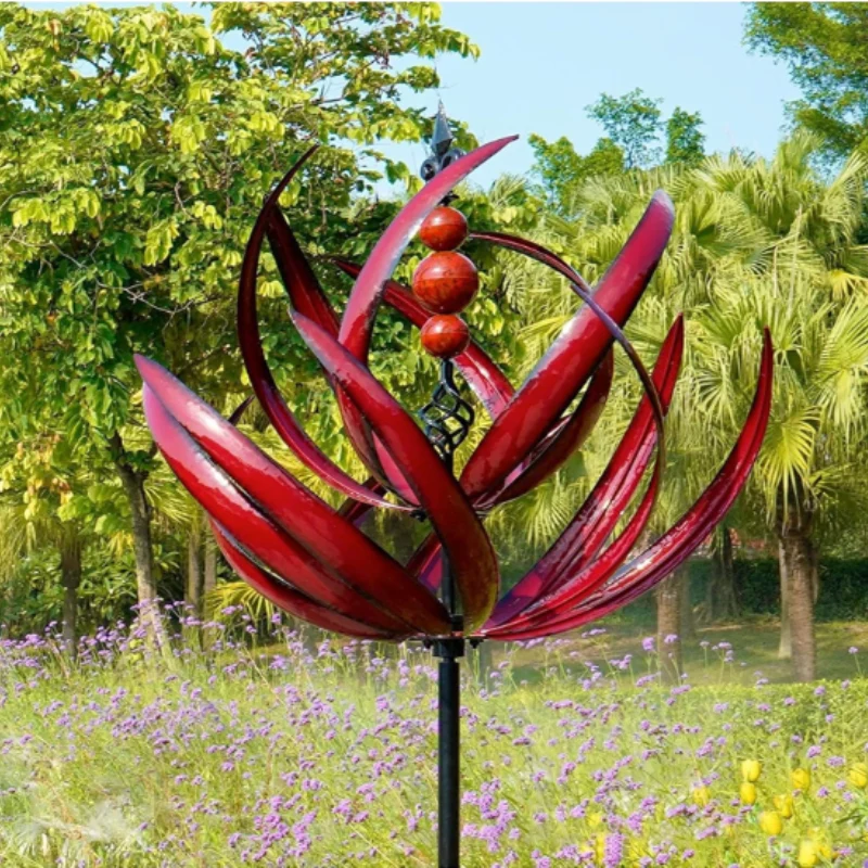 Decoratief Windspel voor Tuin – Draaiend Metalen Buitenornament met Reflectie | Sansoti
