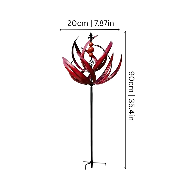 Decoratief Windspel voor Tuin – Draaiend Metalen Buitenornament met Reflectie | Sansoti