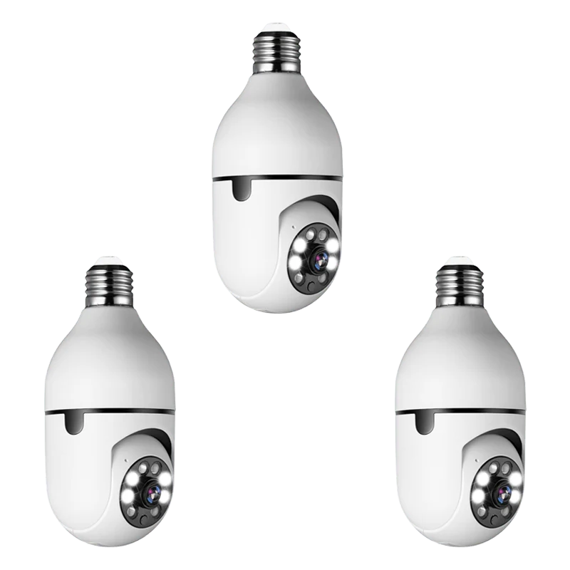 Beveiligingscamera Ledlamp met 360° Panorama Nachtzicht WiFi Bewaking Smart Home Draadloos Binnen Beveiliging | Sansoti