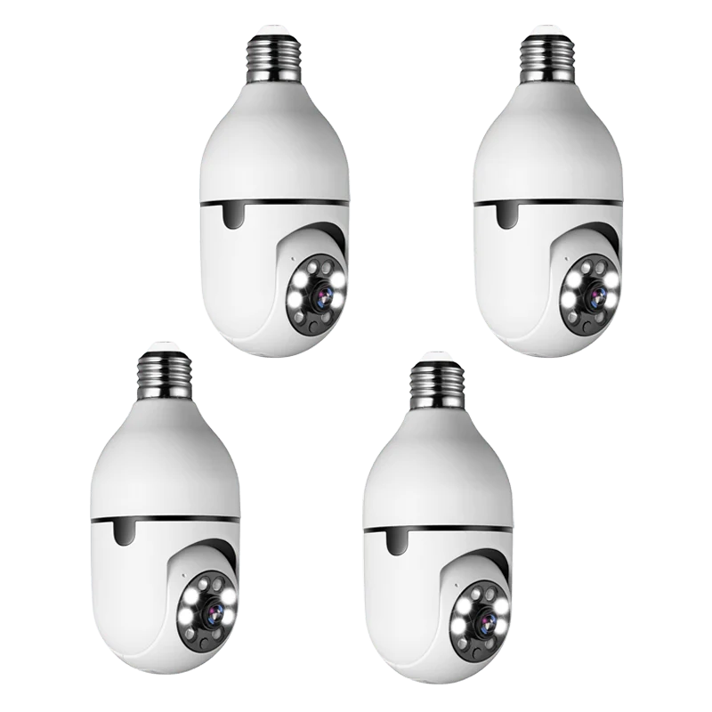 Beveiligingscamera Ledlamp met 360° Panorama Nachtzicht WiFi Bewaking Smart Home Draadloos Binnen Beveiliging | Sansoti