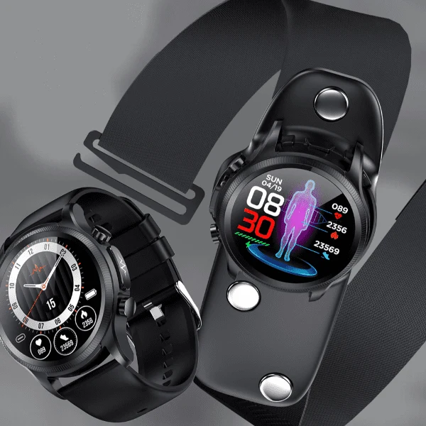 Slimme Gezondheidshorloge met Bloedsuikermeting & Hartslagmeter Waterdicht Fitness Tracker Smartwatch | Sansoti